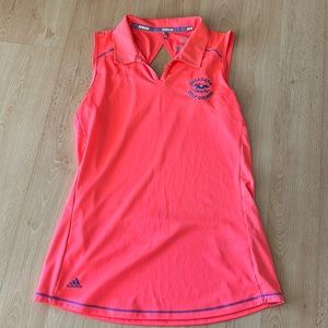 Girls sleeveless adidas neon golf polo